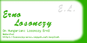 erno losonczy business card